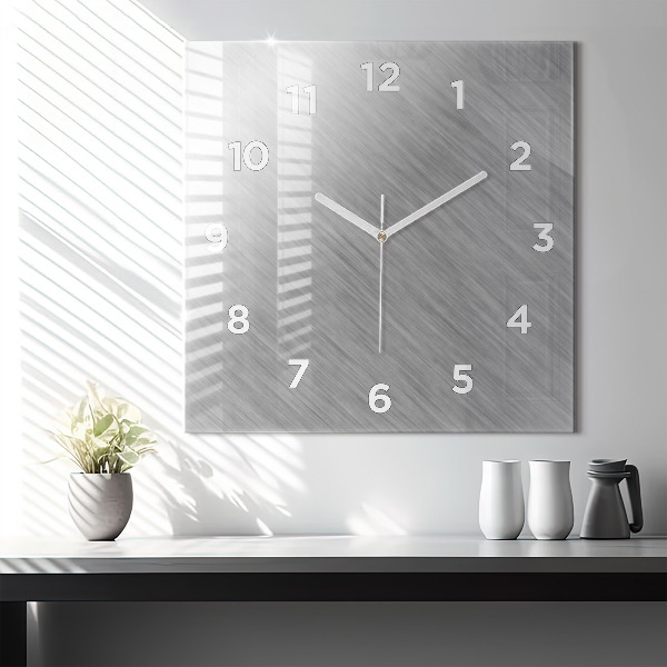 Square wall clock Metal wall