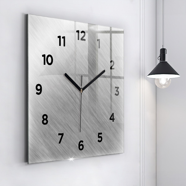 Square wall clock Metal wall
