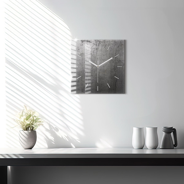 Square wall clock Metal wall