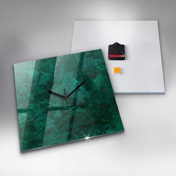 Square wall clock Emerald wall