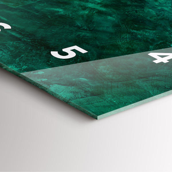 Square wall clock Emerald wall