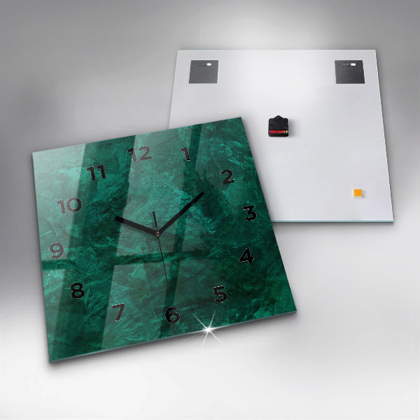 Square wall clock Emerald wall