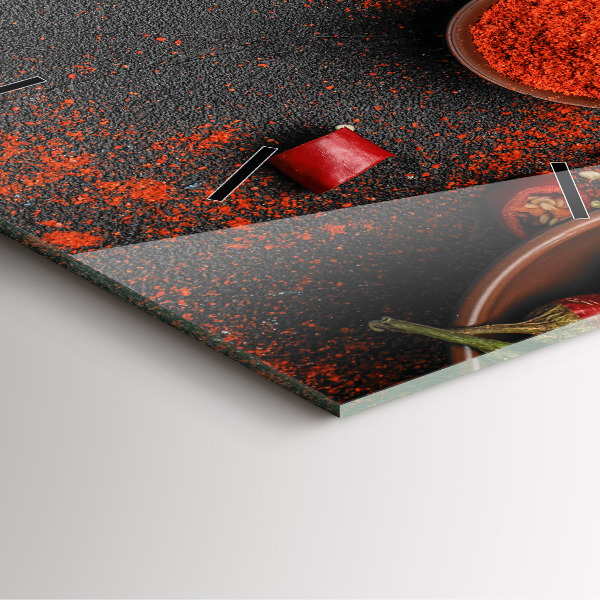 Square wall clock Red peppers