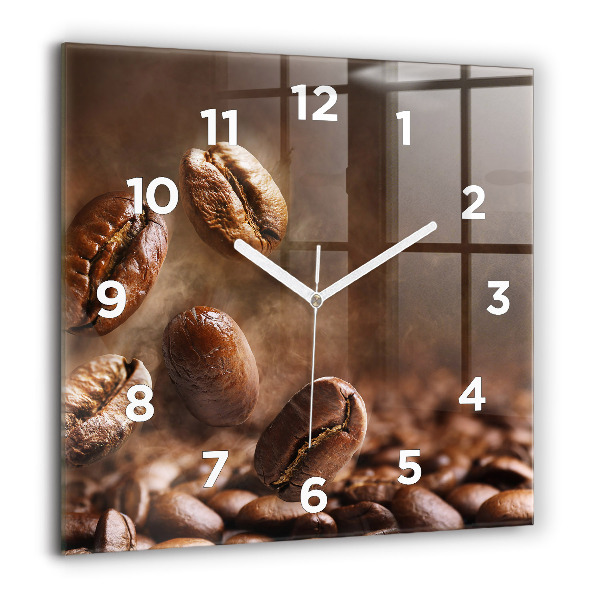 Square wall clock Coffee beans