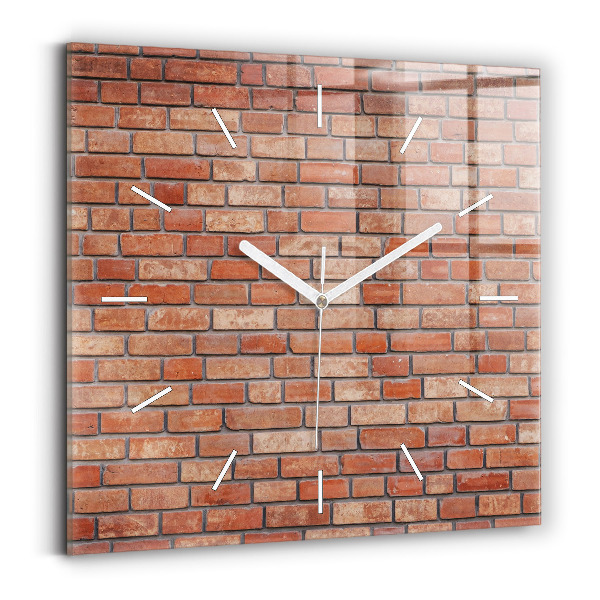 Square wall clock Brick wall
