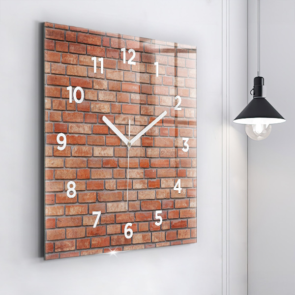 Square wall clock Brick wall
