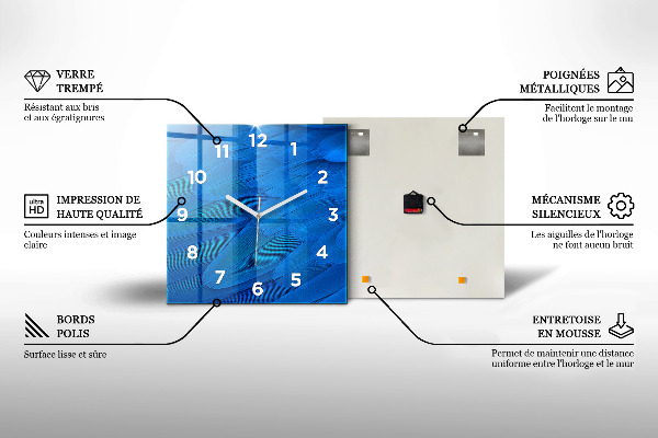 Square wall clock Brick wall