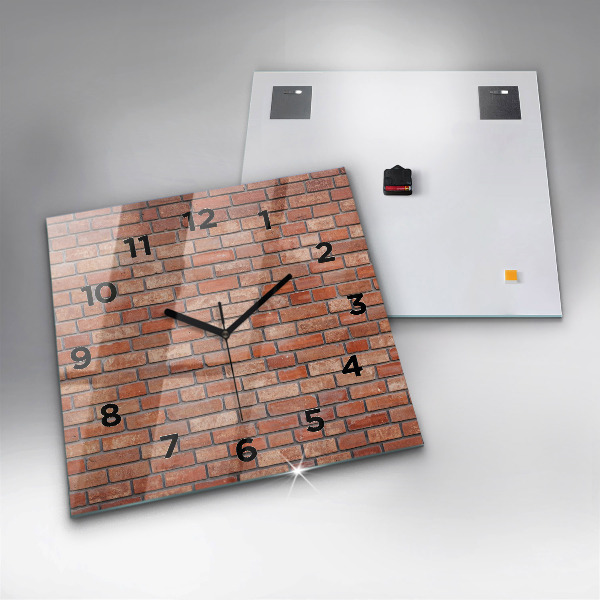 Square wall clock Brick wall