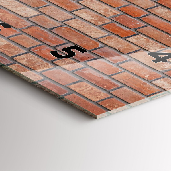 Square wall clock Brick wall