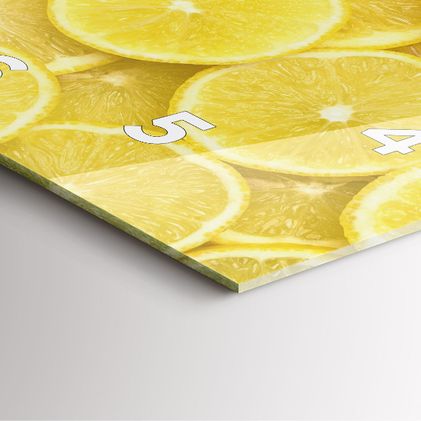 Square wall clock Lemon slices