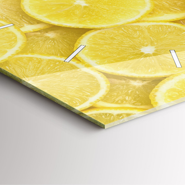 Square wall clock Lemon slices