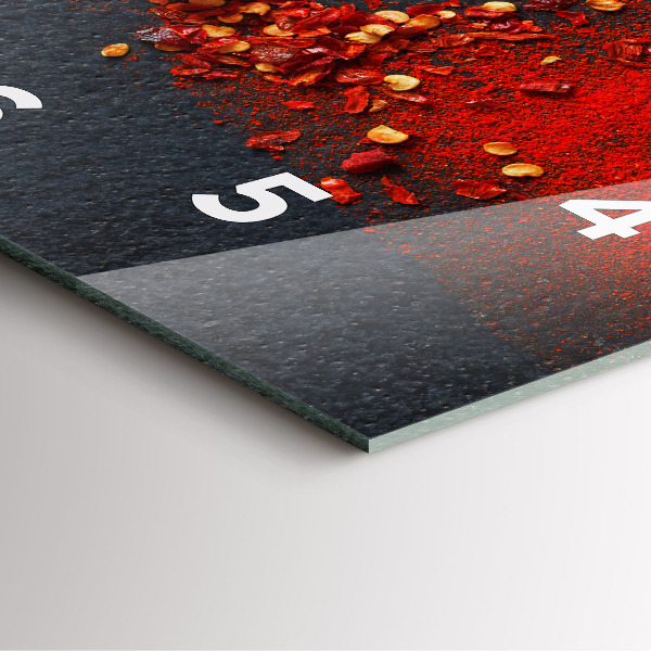 Square wall clock Red pepper seasoning