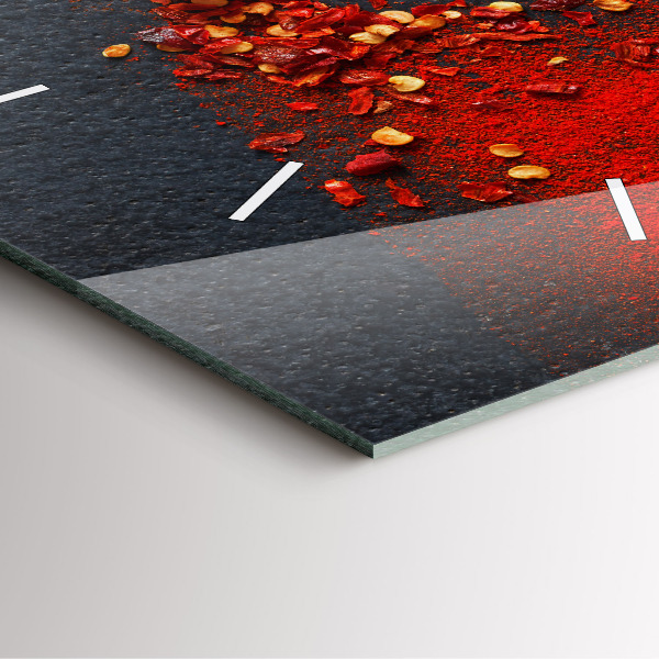 Square wall clock Red pepper seasoning