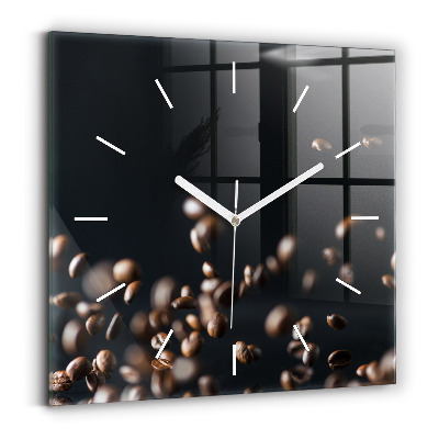 Square wall clock Coffee beans