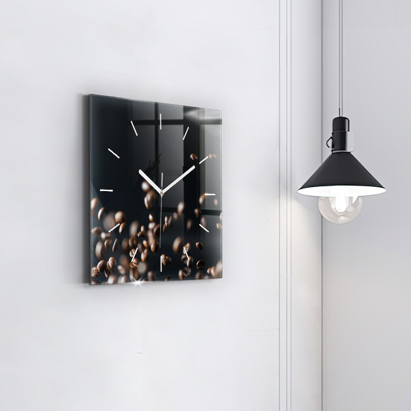 Square wall clock Coffee beans