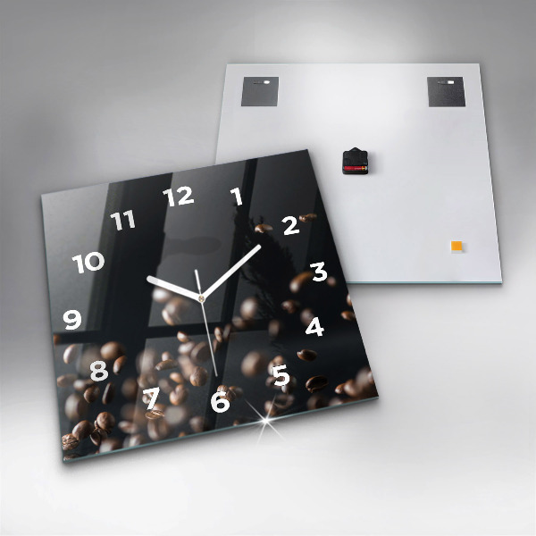 Square wall clock Coffee beans