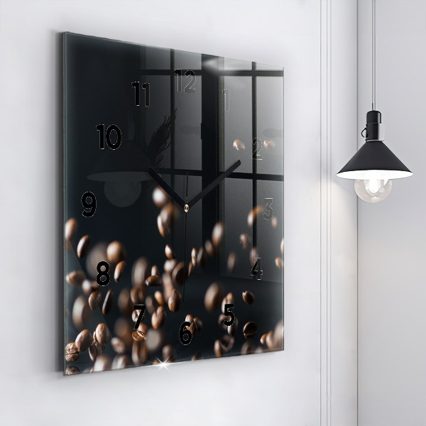 Square wall clock Coffee beans