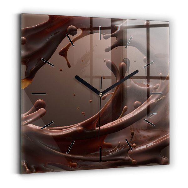 Square wall clock Cocoa waves
