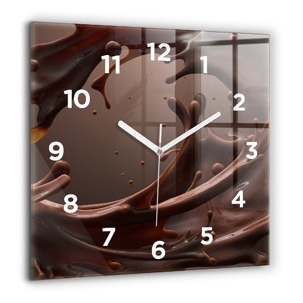 Square wall clock Cocoa waves