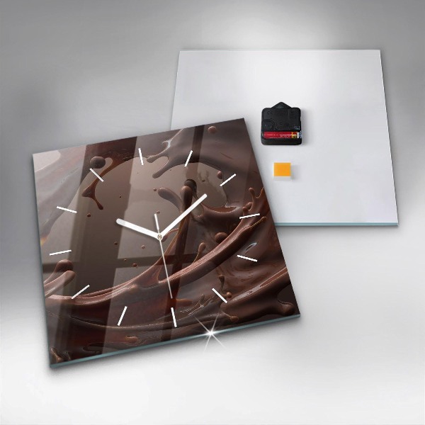 Square wall clock Cocoa waves