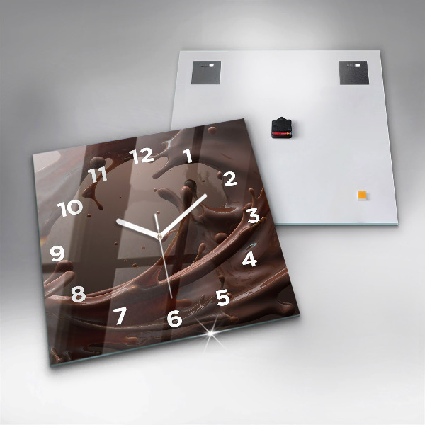 Square wall clock Cocoa waves