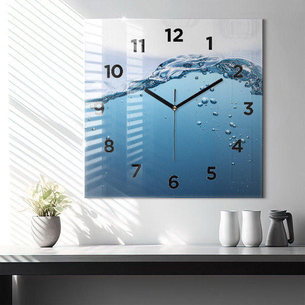 Square wall clock Underwater view