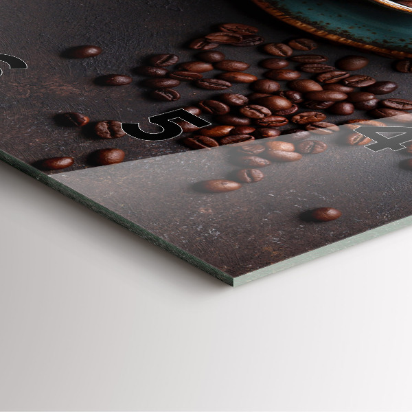 Square wall clock A cup of coffee