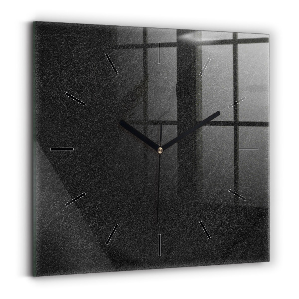 Square wall clock Dark rock