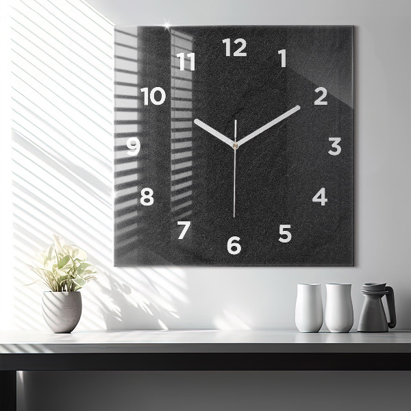 Square wall clock Dark rock