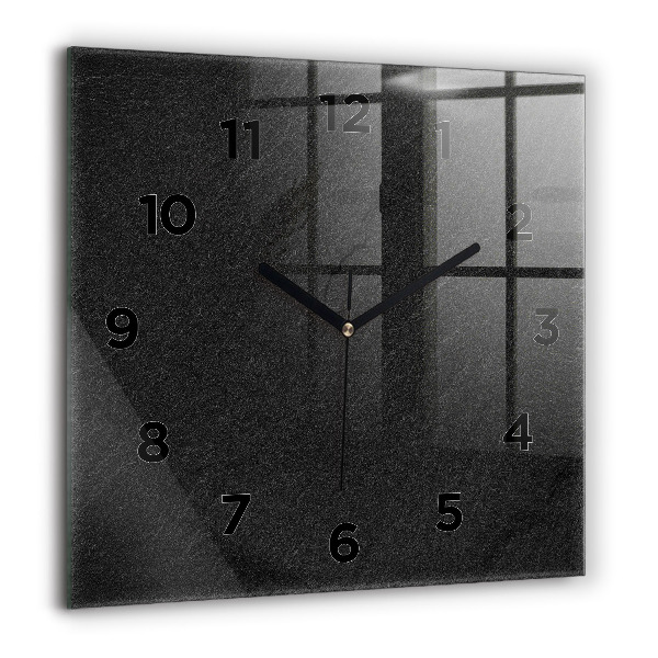 Square wall clock Dark rock