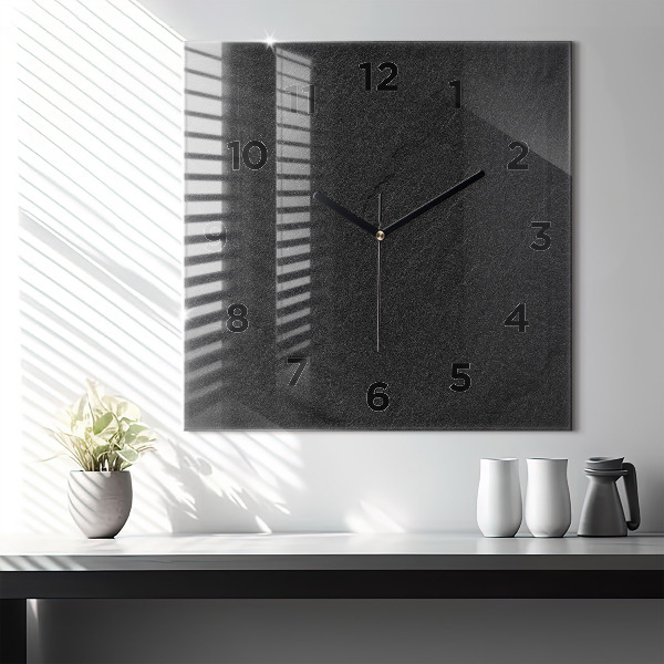 Square wall clock Dark rock