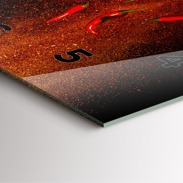 Square wall clock Chili peppers