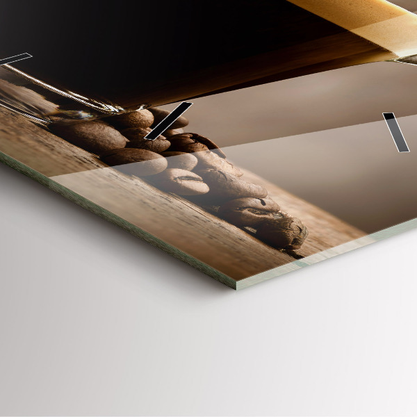 Square wall clock A cup of coffee