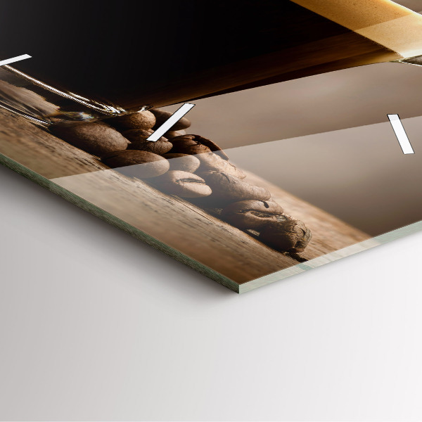 Square wall clock A cup of coffee