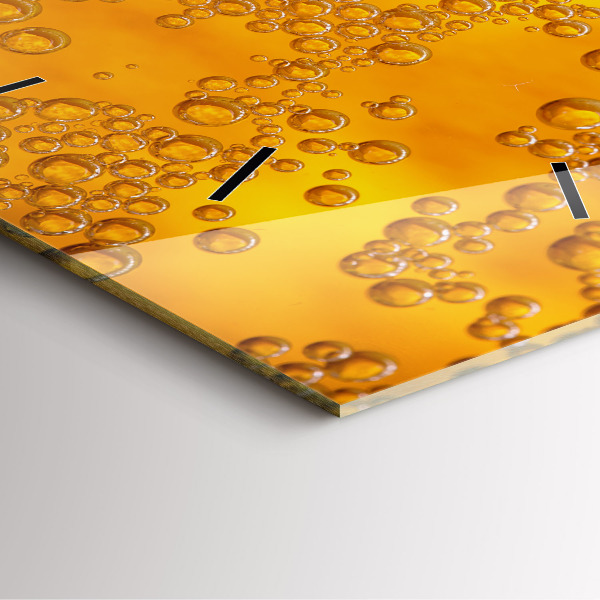 Square wall clock Beer with foam