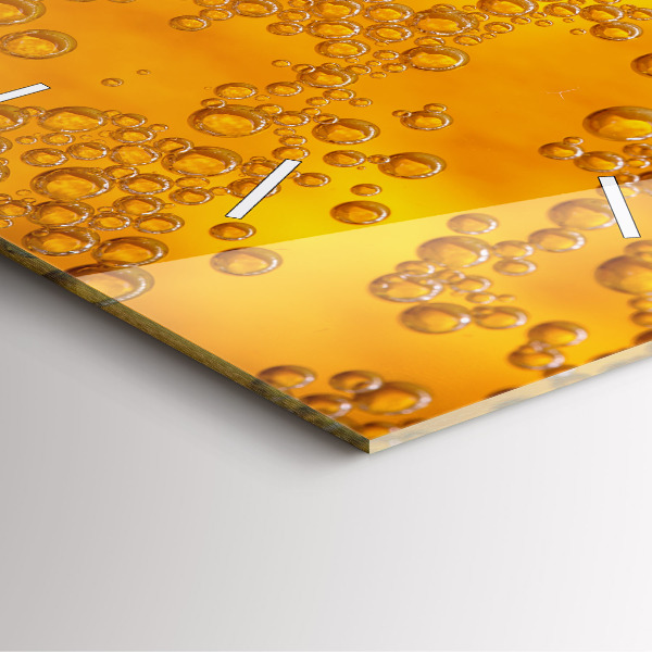 Square wall clock Beer with foam