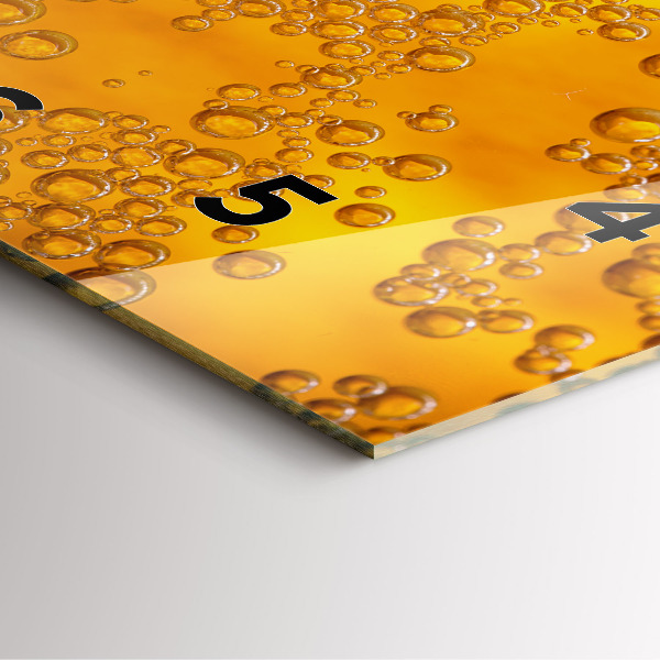 Square wall clock Beer with foam