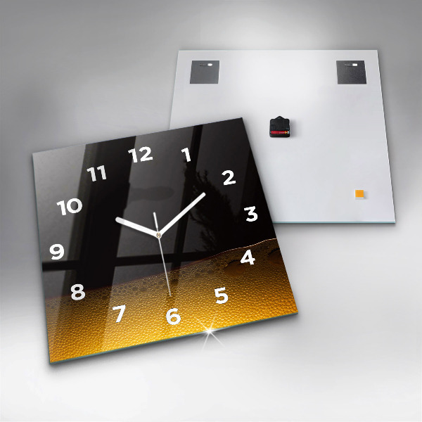 Square wall clock Orange juice