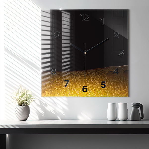 Square wall clock Orange juice