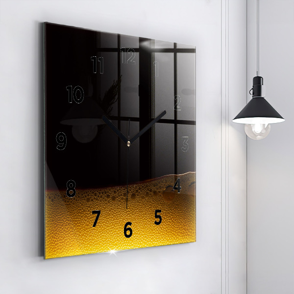 Square wall clock Orange juice