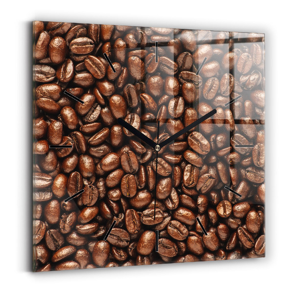 Square wall clock Coffee beans