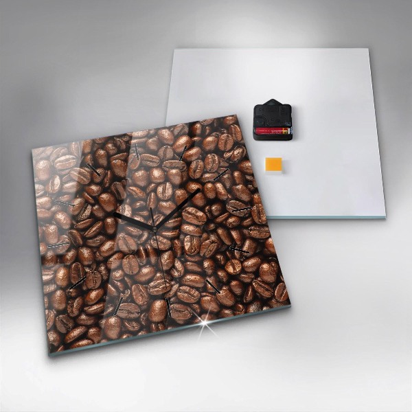 Square wall clock Coffee beans
