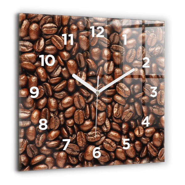 Square wall clock Coffee beans