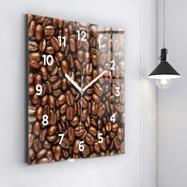 Square wall clock Coffee beans