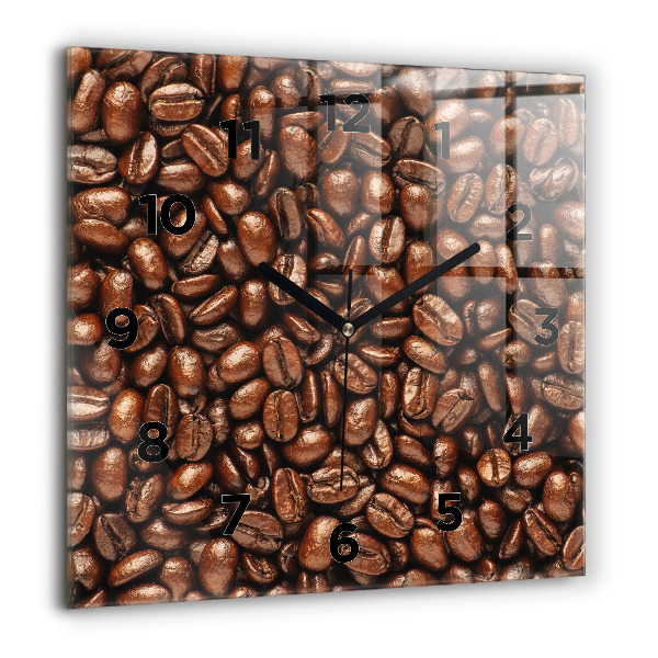 Square wall clock Coffee beans