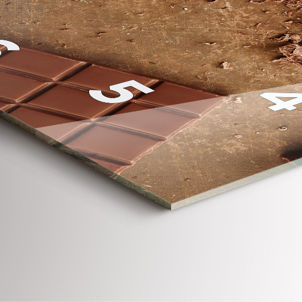 Square wall clock Chocolate bars