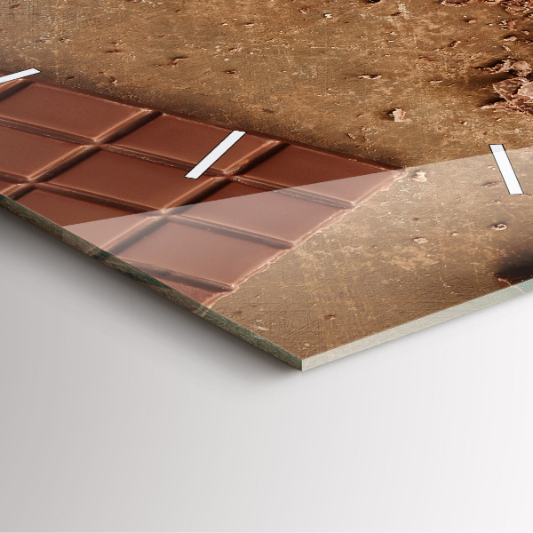 Square wall clock Chocolate bars