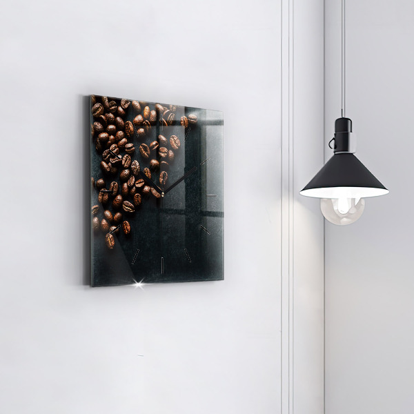 Square wall clock Coffee beans