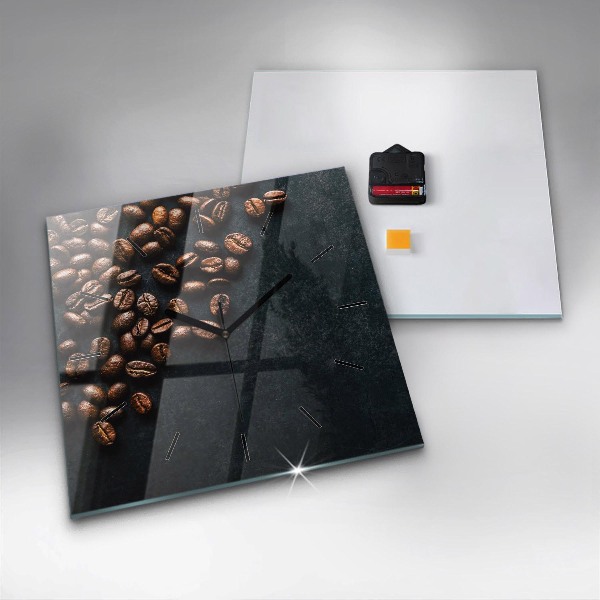 Square wall clock Coffee beans
