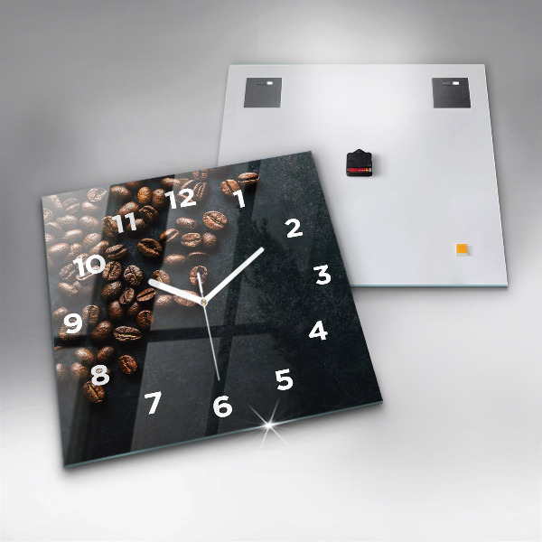 Square wall clock Coffee beans